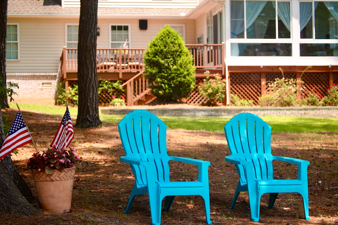 CypressLanding blue chairs
